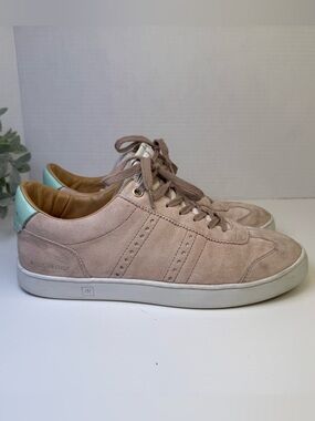 Rubirosa Womens ODILE D Tan & Green Suede Leather Sneakers Shoes EU 39 US 8.5